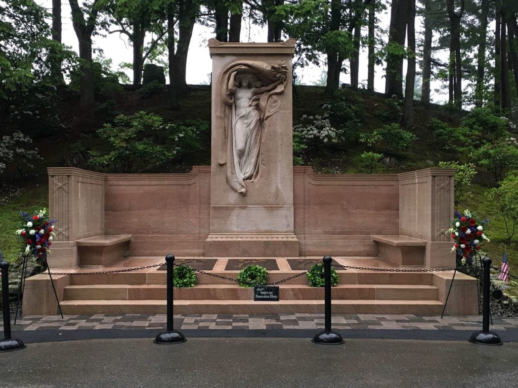 statue located at sleepy hollow cemetery in concord ma